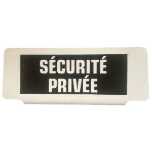 Plaque pare-soleil "SÉCURITÉ PRIVÉE"