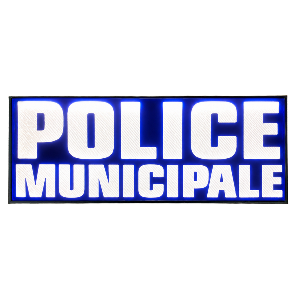 Pare Soleil Lumineux LED Police Municipale de nuit