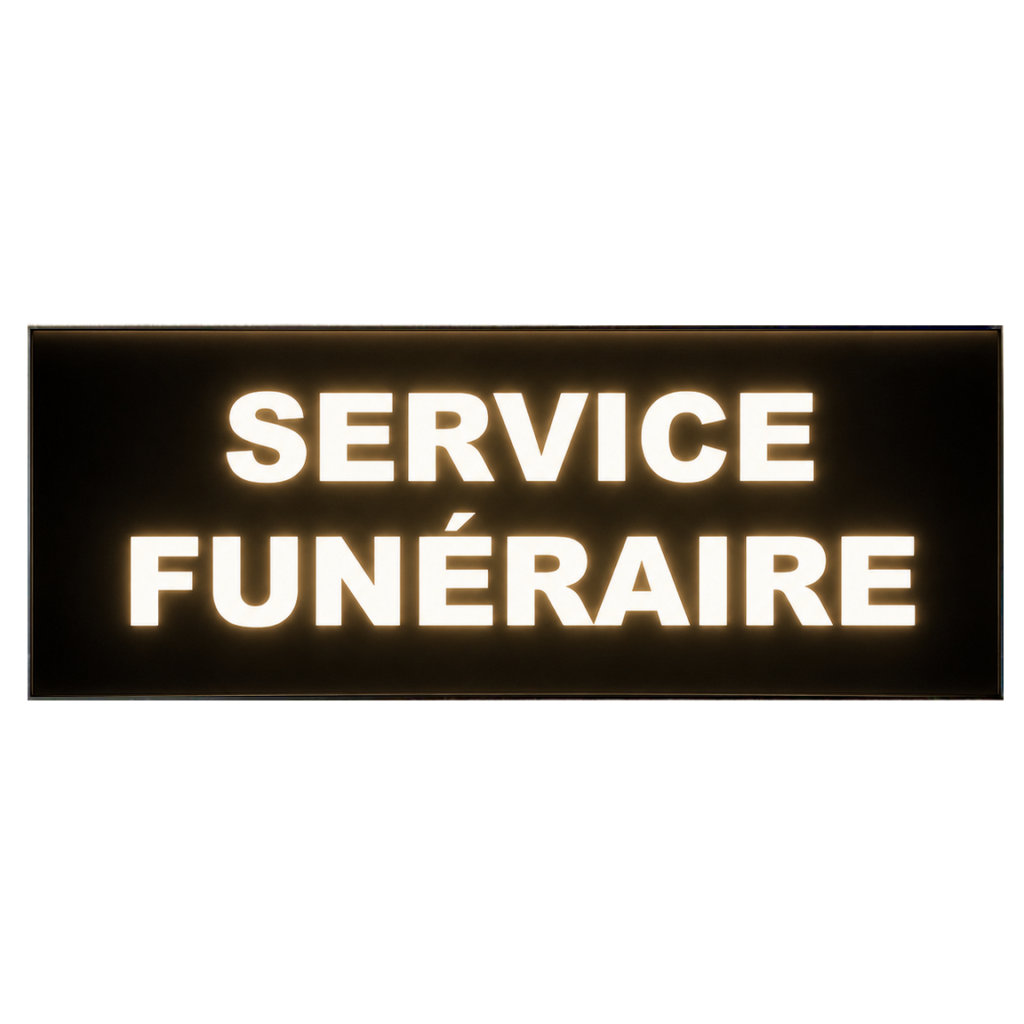 Pare Soleil Lumineux LED Service Funéraire de nuit
