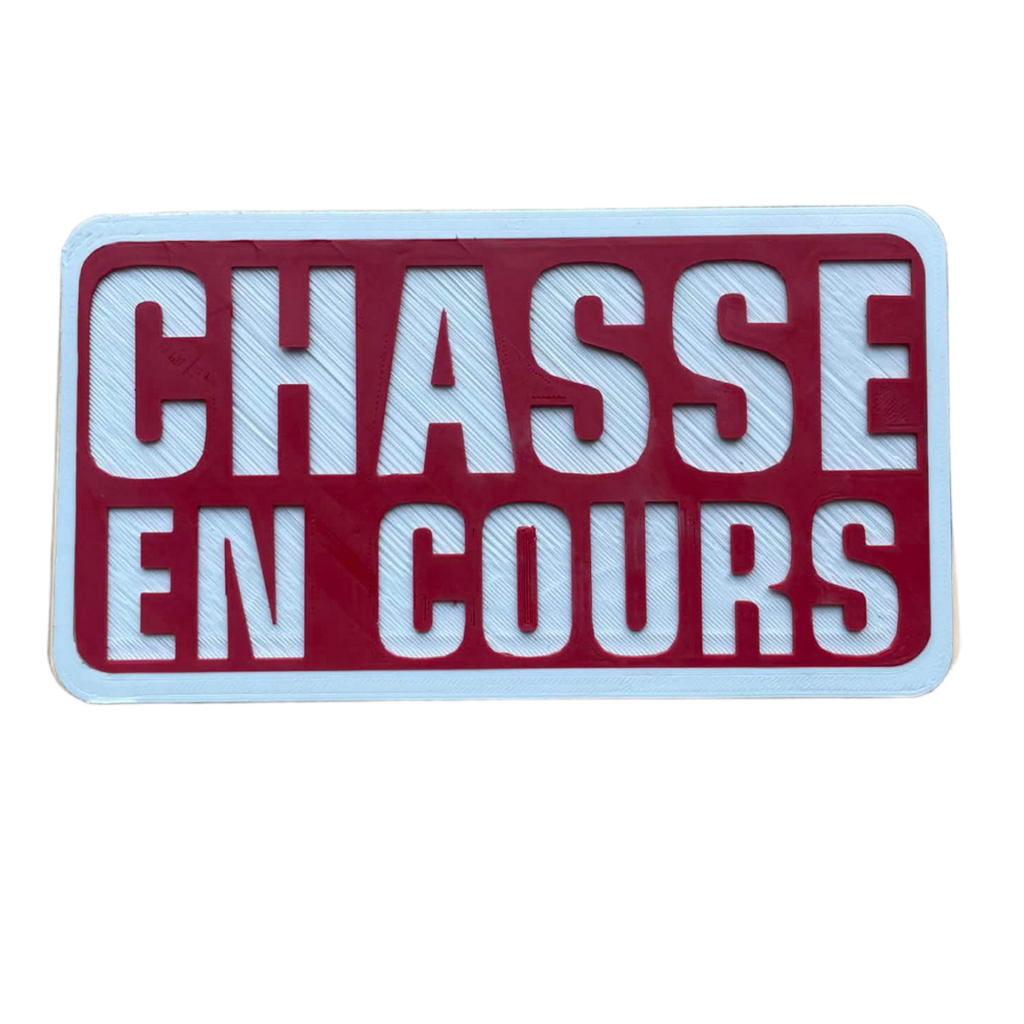 Plaque pare-soleil CHASSE EN COURS