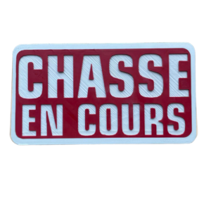 Plaque pare-soleil CHASSE EN COURS
