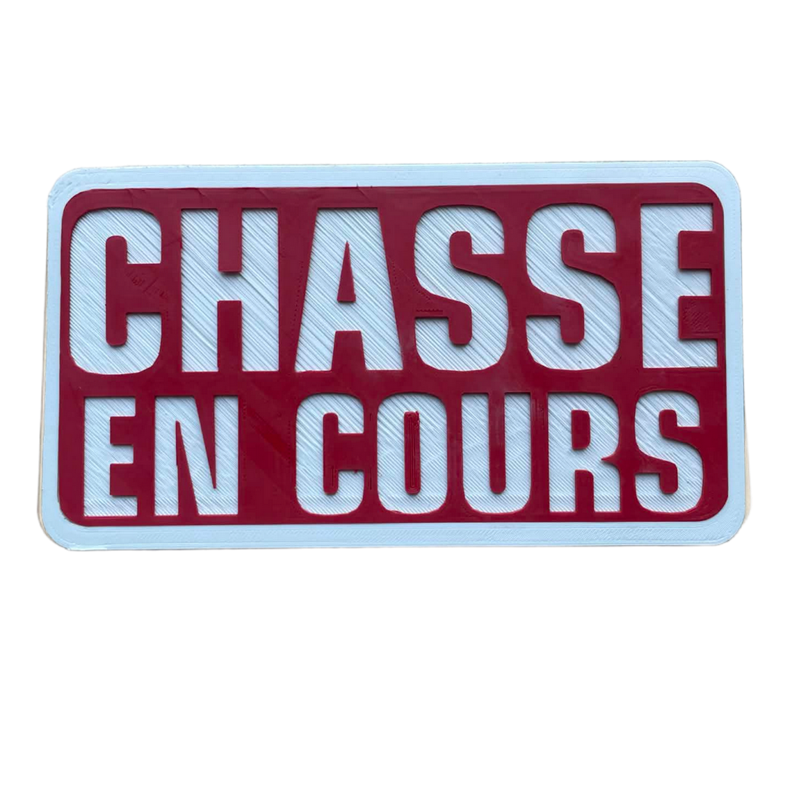 Plaque pare-soleil CHASSE EN COURS