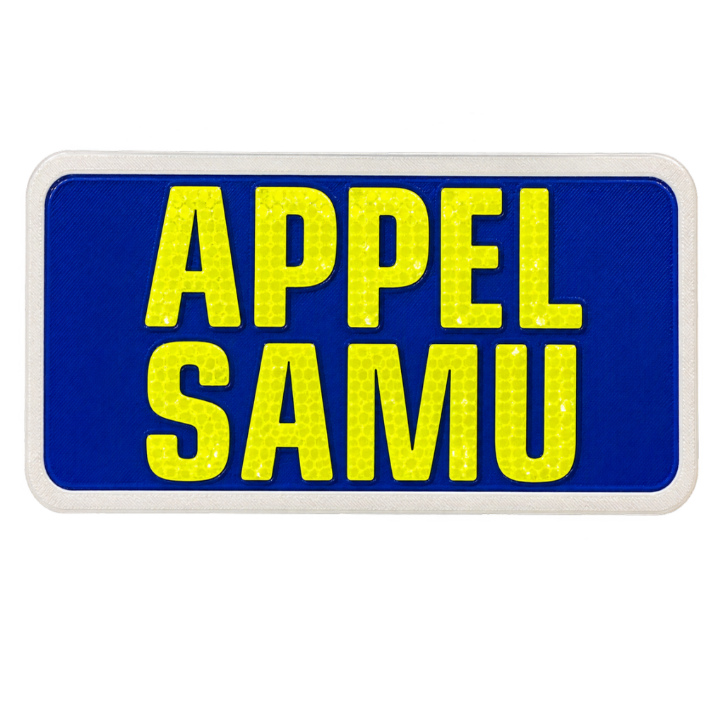 Plaque Pare Soleil Réfléchissante APPEL SAMU jaune
