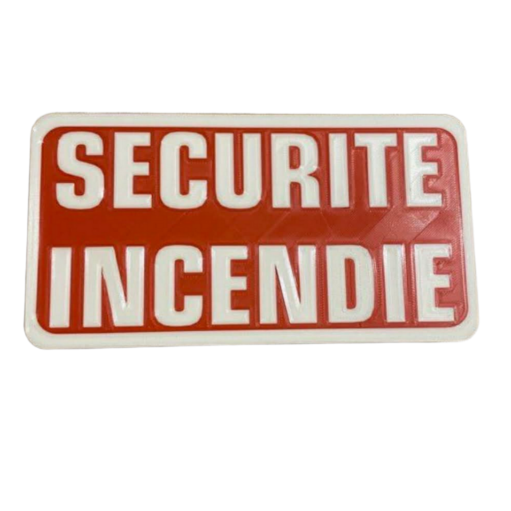 Plaque pare-soleil SECURITE INCENDIE