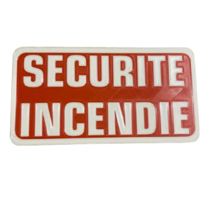 Plaque pare-soleil SECURITE INCENDIE