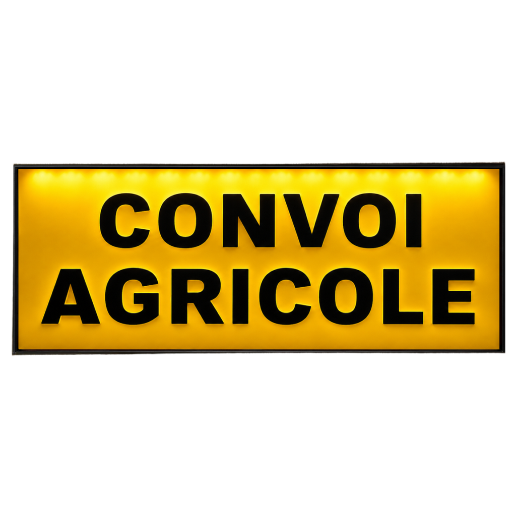 Pare Soleil Lumineux LED Convoi Agricole de nuit
