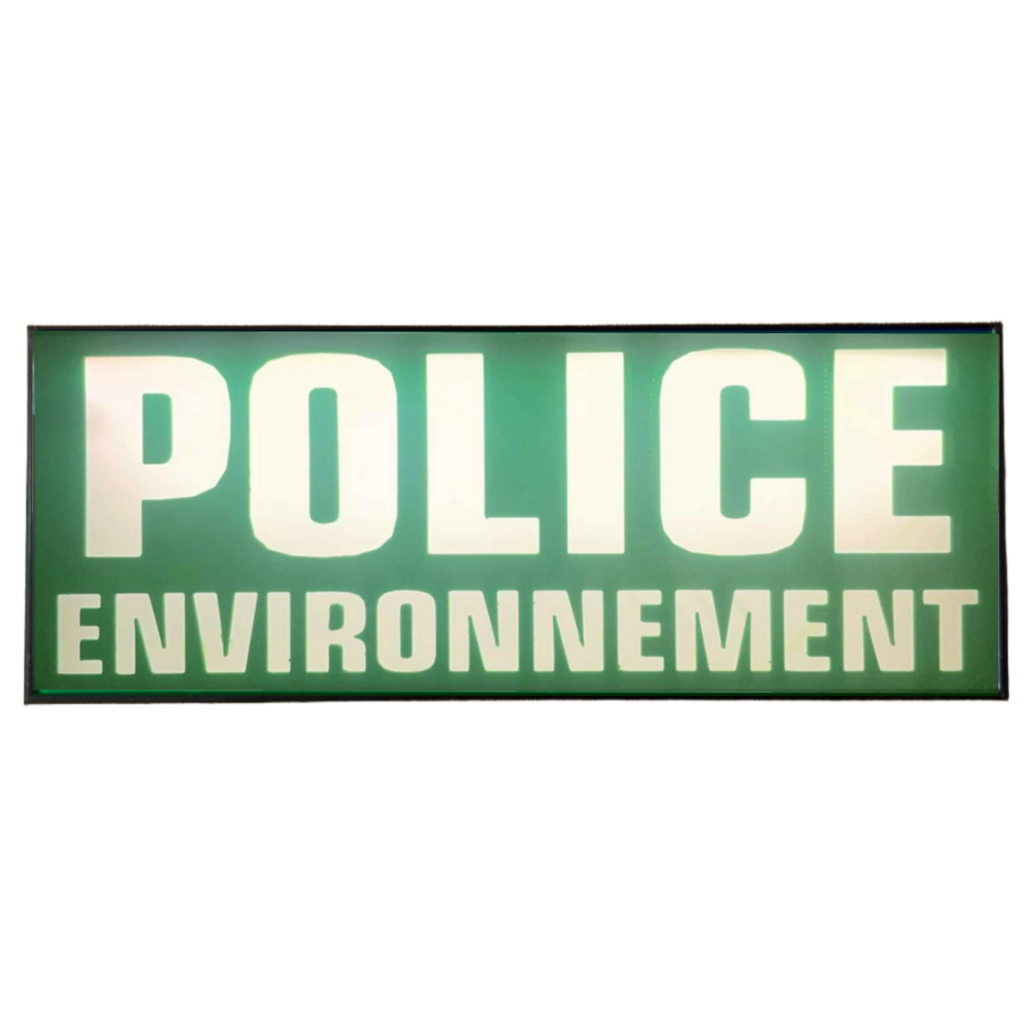 Pare Soleil Lumineux LED Police Environnement de nuit