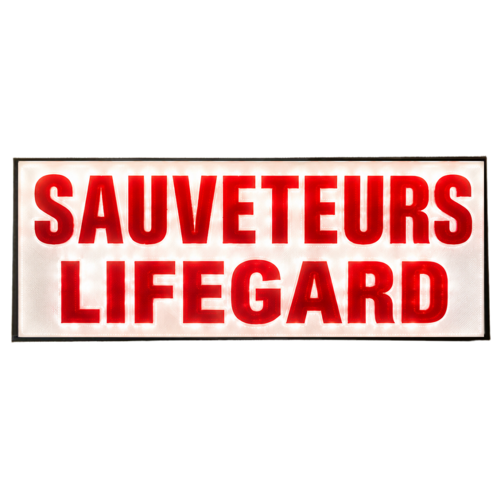 Pare Soleil Lumineux LED SAUVETEURS Lifegard de nuit