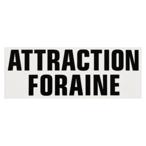 Plaque Identification Attraction Foraine