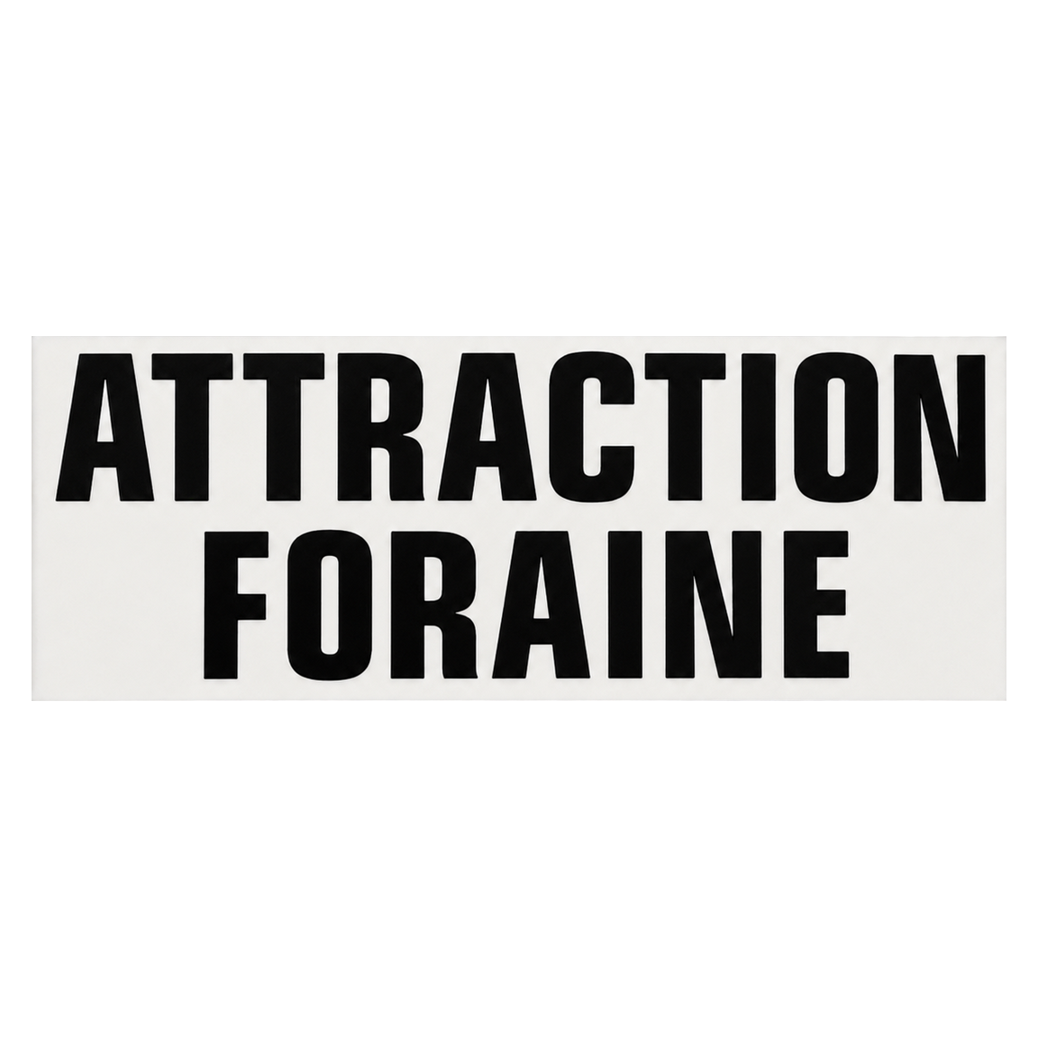 Plaque Identification Attraction Foraine