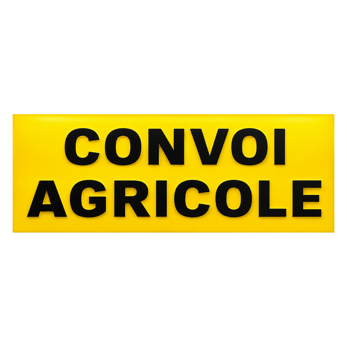 Plaque Identification Convoi Agricole