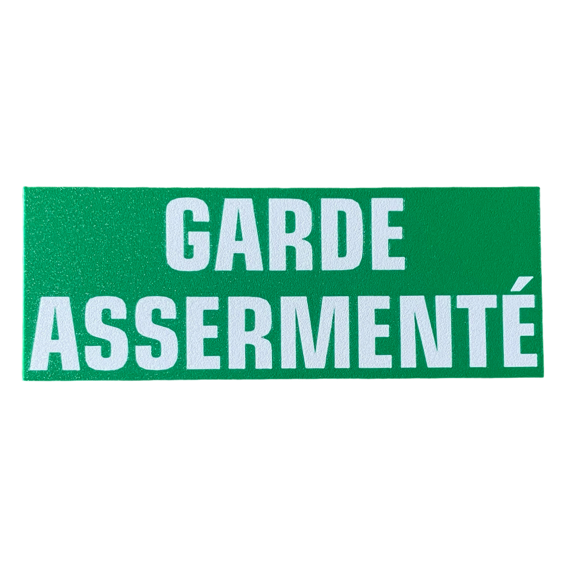 Plaque Identification Garde Assermenté