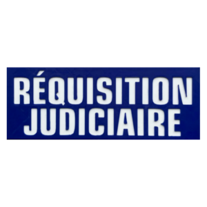 Plaque Identification Réquisition Judiciaire