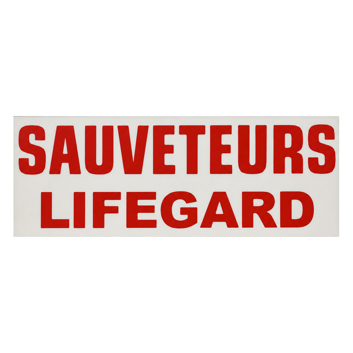 Plaque Identification SAUVETEURS Lifegard