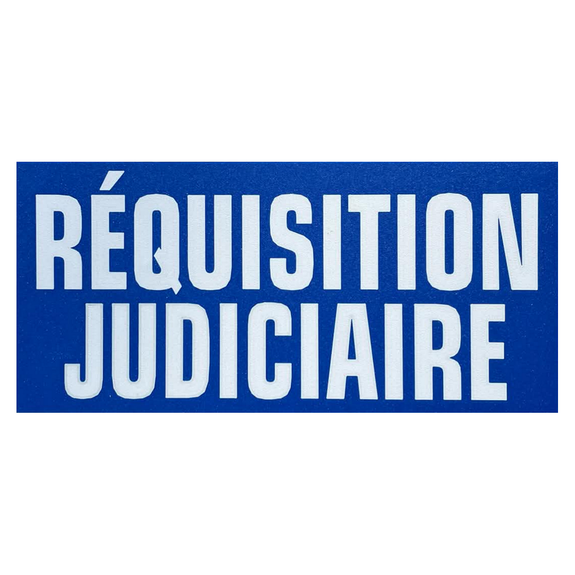 Plaque Identification XL Réquisition Judiciaire