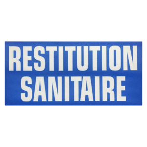 Plaque Identification XL Restitution Sanitaire