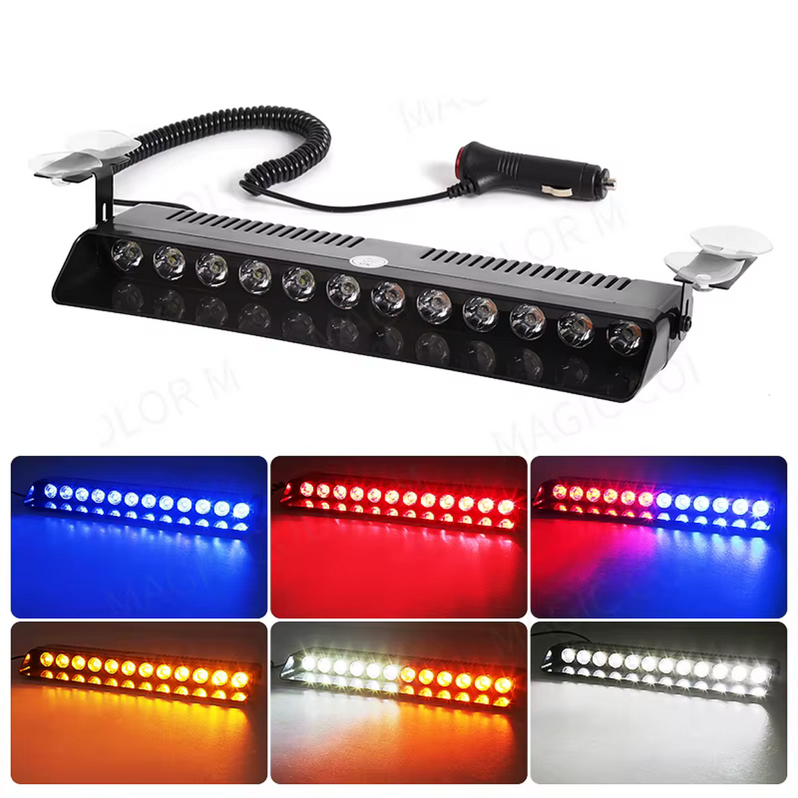 Feux de pénétration pare-brise 12 Leds – Image 2